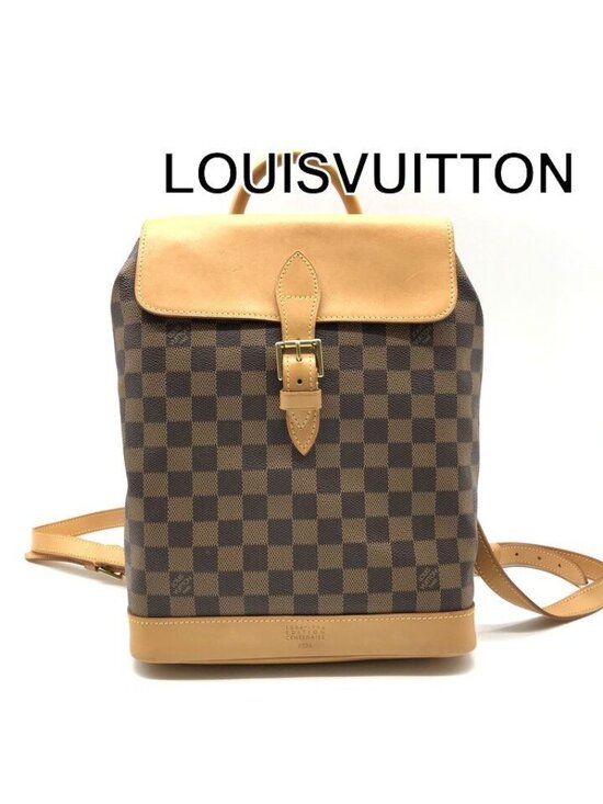 Louis Vuitton Damier Harlequin Leather Backpack Brown main image 9